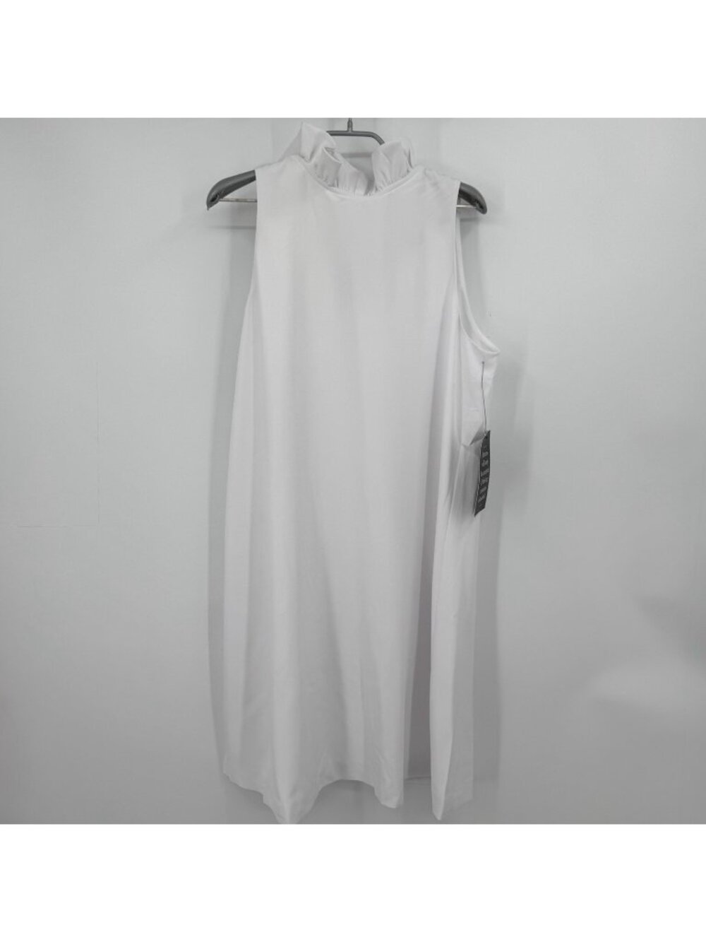 Tuckernuck White Blythe Dress size XL Sleeveless Ruffle Collar Bow Party